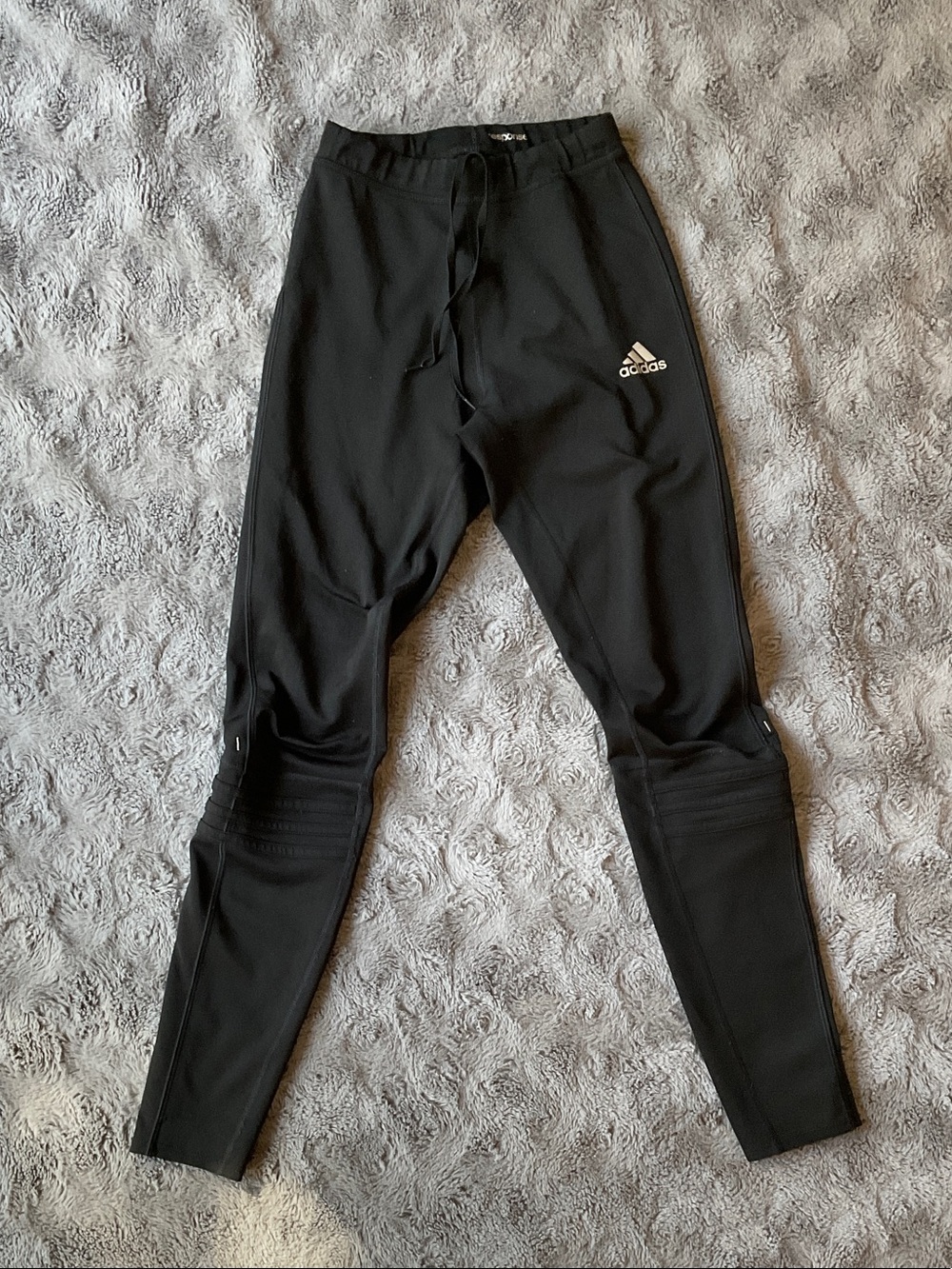 adidas Black Women's Performance Leggings with Drawstring Waist